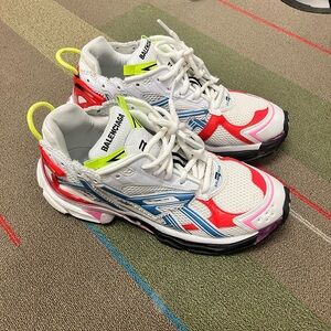 Balenciaga Kids Sneakers - White, Red, Blue